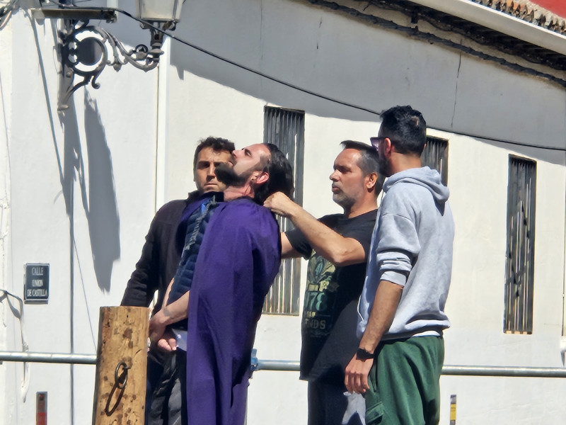 Representación de la Pasión Viviente de Iriépal en Guadalajara. Fotografia de Ensayo General 