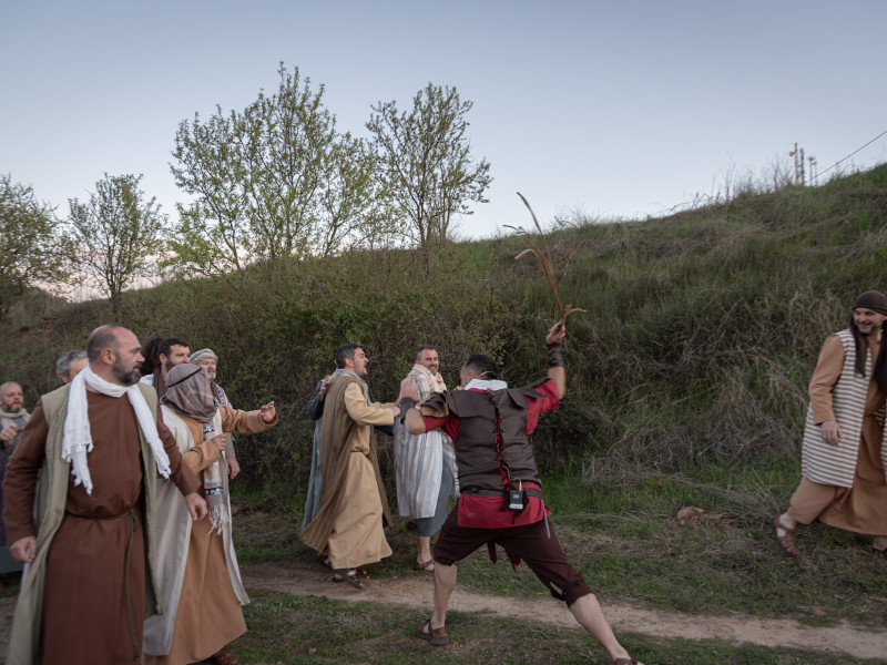 Representación de la Pasión Viviente de Iriépal en Guadalajara. Fotografia de Manuel Borrero 