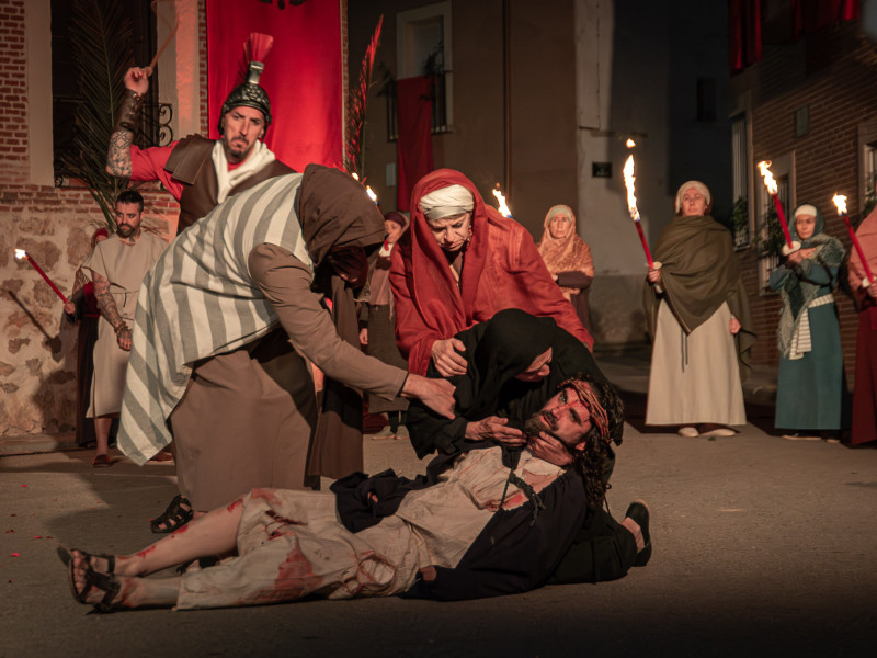 Representación de la Pasión Viviente de Iriépal en Guadalajara. Fotografia de Manuel Borrero 