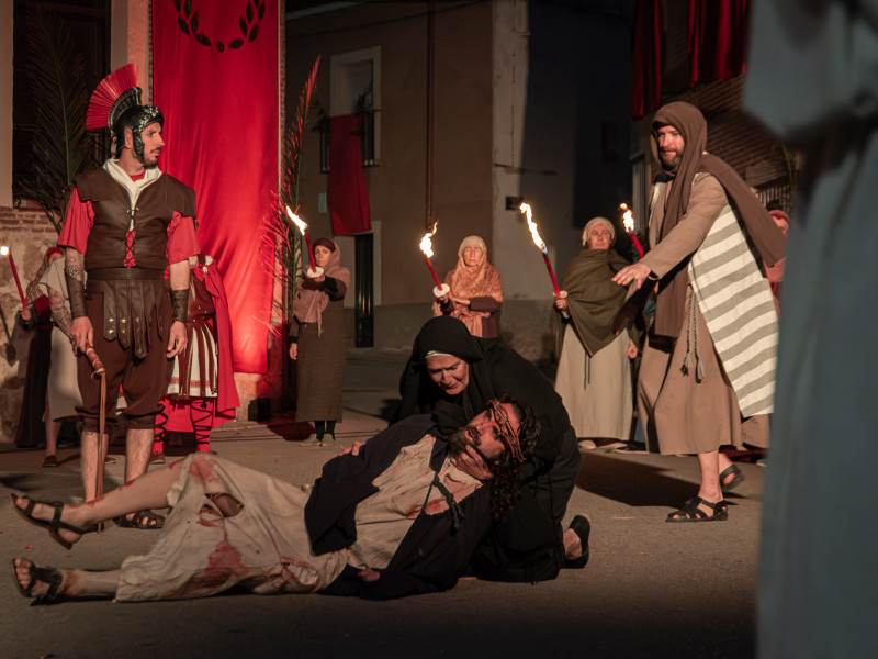 Representación de la Pasión Viviente de Iriépal en Guadalajara. Fotografia de Manuel Borrero 